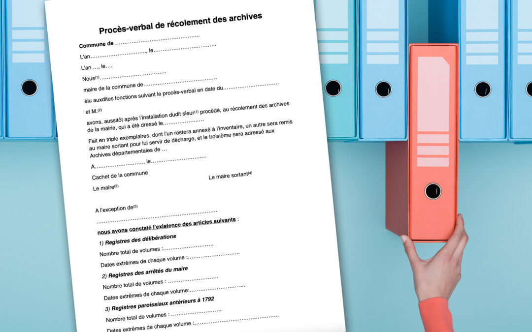 Procès-verbal de récolement des archives